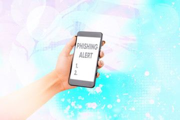 Poster - Text sign showing Phishing Alert. Business photo showcasing aware to fraudulent attempt to obtain sensitive information