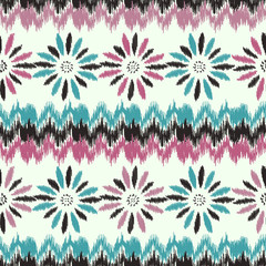 Aufkleber - Seamless abstract pattern with the image of a flower ornament.
