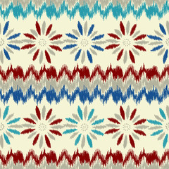 Aufkleber - Seamless abstract pattern with the image of a flower ornament.
