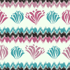 Aufkleber - Seamless abstract pattern with the image of a flower ornament.

