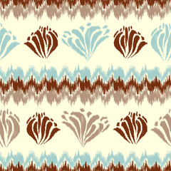 Aufkleber - Seamless abstract pattern with the image of a flower ornament.
