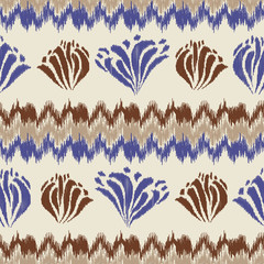 Aufkleber - Seamless abstract pattern with the image of a flower ornament.
