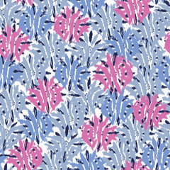 Aufkleber - Seamless abstract pattern with the image of a flower ornament.
