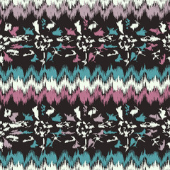 Aufkleber - Seamless abstract pattern with the image of a flower ornament.

