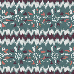 Aufkleber - Seamless abstract pattern with the image of a flower ornament.
