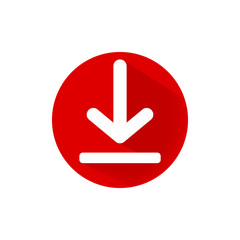 Poster - Download icon in simple design on an isolated background. EPS 10 vector.