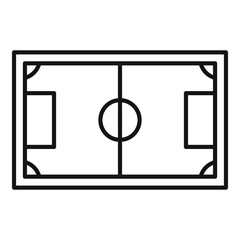 Poster - soccer field icon. outline soccer field vector icon for web design isolated on white background