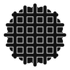 Sticker - Waffle cookie icon. Simple illustration of waffle cookie vector icon for web design isolated on white background