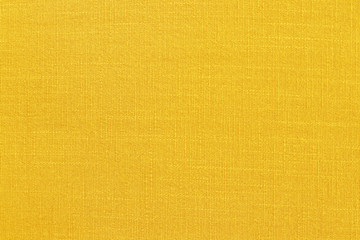 Wall Mural - Yellow linen fabric cloth texture background, seamless pattern of natural textile.