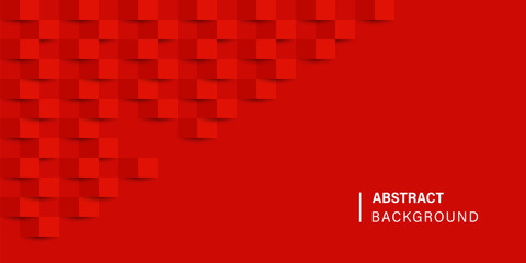 Poster - Geometric cube red background. Abstract background texture. Vector abstract background. Banner poster advertising design.