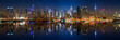 Panoramic view on Manhattan at night, New York, USA