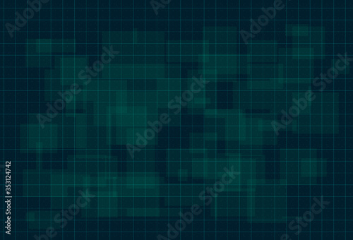 Fotografía HUD dark green background with thin grid and dots