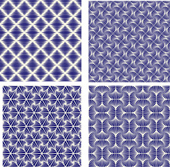 Poster - set of seamless geometric pattern with geometric shapes,Fabric pattern,Tile pattern,Carpet pattern,Wallpaper pattern
