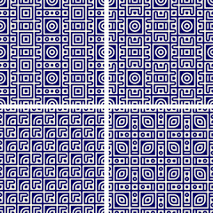 Poster - set of seamless geometric pattern with geometric shapes,Fabric pattern,Tile pattern,Carpet pattern,Wallpaper pattern