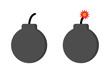 Bomb explosion. Dynamite flat vector icon.