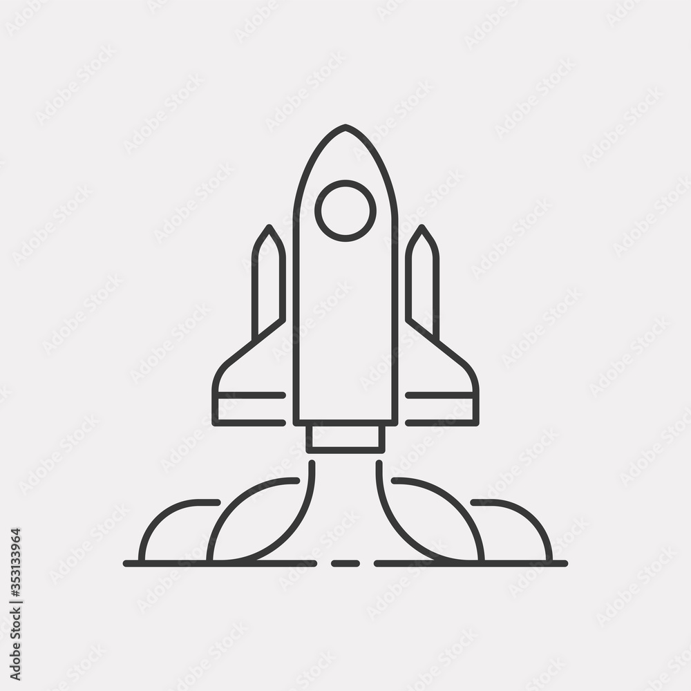 Simple Rocet Icon Rocket icon. Launch symbol modern, simple, vector, icon for website ...