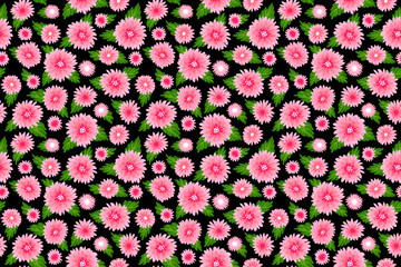 Wall Mural - Seamless pattern with decorative floral background vector illustration