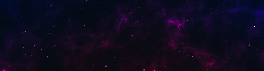Wall Mural - deep space with stars panoramic scene background
