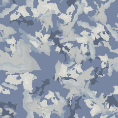 Urban camouflage of various shades of blue and grey colors