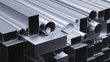 Verschiedene Metall Profile als Baustoff und Werkstoff für Industrie