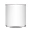 Round tin can, vector mockup. Canned food metal package, mock-up. Blank aluminum cylinder container, template