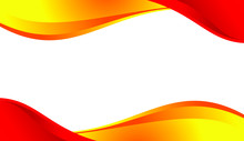 Abstract Template With Orange Lines In Dynamic Bright Style.