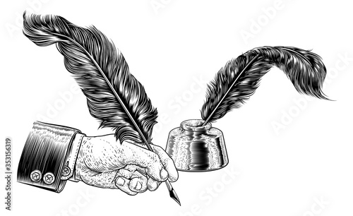 A hand in business suit hol...