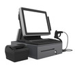 © nerthuz - Point Of Sale System with Blank Screen Monitor Isolated