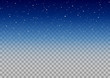 Starry night sky on transparent background - vector design element