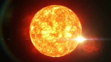 Wall Mural - sun in space with solar flare