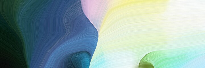 Aufkleber - dynamic elegant graphic. modern soft swirl waves background design with tea green, dark slate gray and beige color for canvas or poster