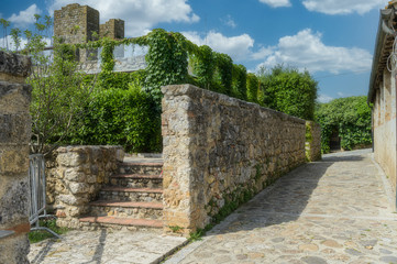 Wall Mural - Traveling around Tuscany and Italian medieval towns, Monteriggioni Siena