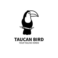 Wall Mural - Toucan logo template black and white