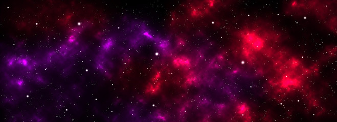 Wall Mural - Space galaxy background with shining stars and nebula in blue purple pink color, Cosmos with colorful milky way, Galaxy at starry night use for Decorative design web page banner wallpaper