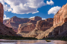 Rafting Down The Colorado River Through The Grand Canyon In Arizona.