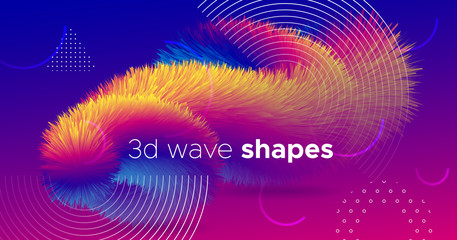 Wall Mural - Fluid Abstract. Wave Dynamic Concept. Vector 