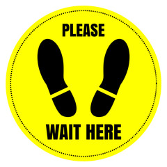 please wait here - social distancing compliance