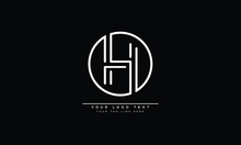 H ,HH  Letters Abstract Logo Monogram