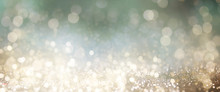 Christmas Light Background.  Holiday Glowing Backdrop. Defocused Background With Blinking Stars. Blurred Bokeh.