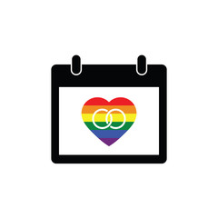 Aufkleber - LGBT icon vector. rainbow, pride heart. Gay icon festival day	

