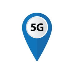 Poster - 5g internet map pointer icon vector