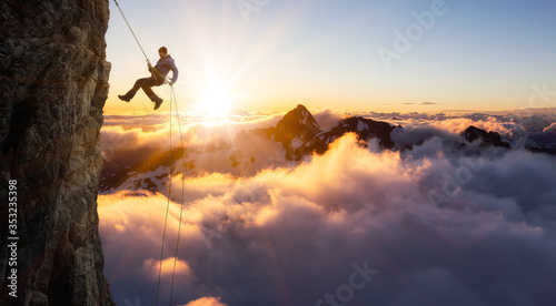 Epic Adventurous Extreme Sport Composite Of Rock Climbing Man Rappelling From A Cliff Mountain Landscape Background From British Columbia Canada Concept Explore Hike Adventure Lifestyle Stock Photo Adobe Stock Rigging to rappel is an often undervalued skill. https stock adobe com images epic adventurous extreme sport composite of rock climbing man rappelling from a cliff mountain landscape background from british columbia canada concept explore hike adventure lifestyle 353235398 start checkout 1 content id 353235398
