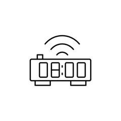 Poster - Clock icon. Simple line, outline vector elements of smart home for ui and ux, website or mobile application on white background