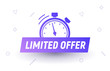 © kolonko - Promo limited offer sale price tag. Last limited offer clock countdown special label logo design