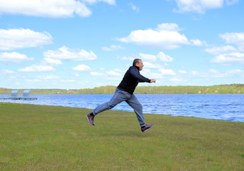 portrait of a man on vacation