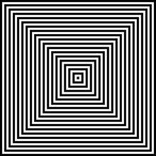 Abstract Geometric Op Art Design. Square Lines Pattern.