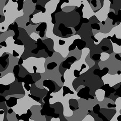 Wall Mural - All purpose camouflage pattern in black and white