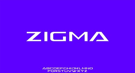 Wall Mural - ZIGMA, FUTURISTIC ELEGANT AND BOLD MODERN TYPEFACE