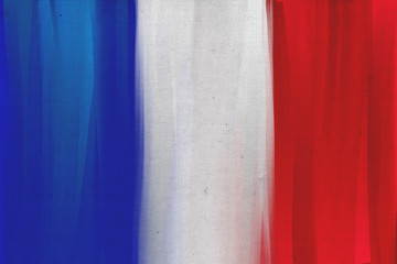 Wall Mural - Hand painted France national flag