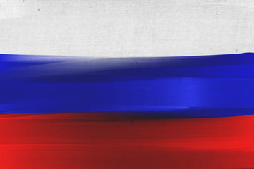 Wall Mural - Hand painted Russia national flag